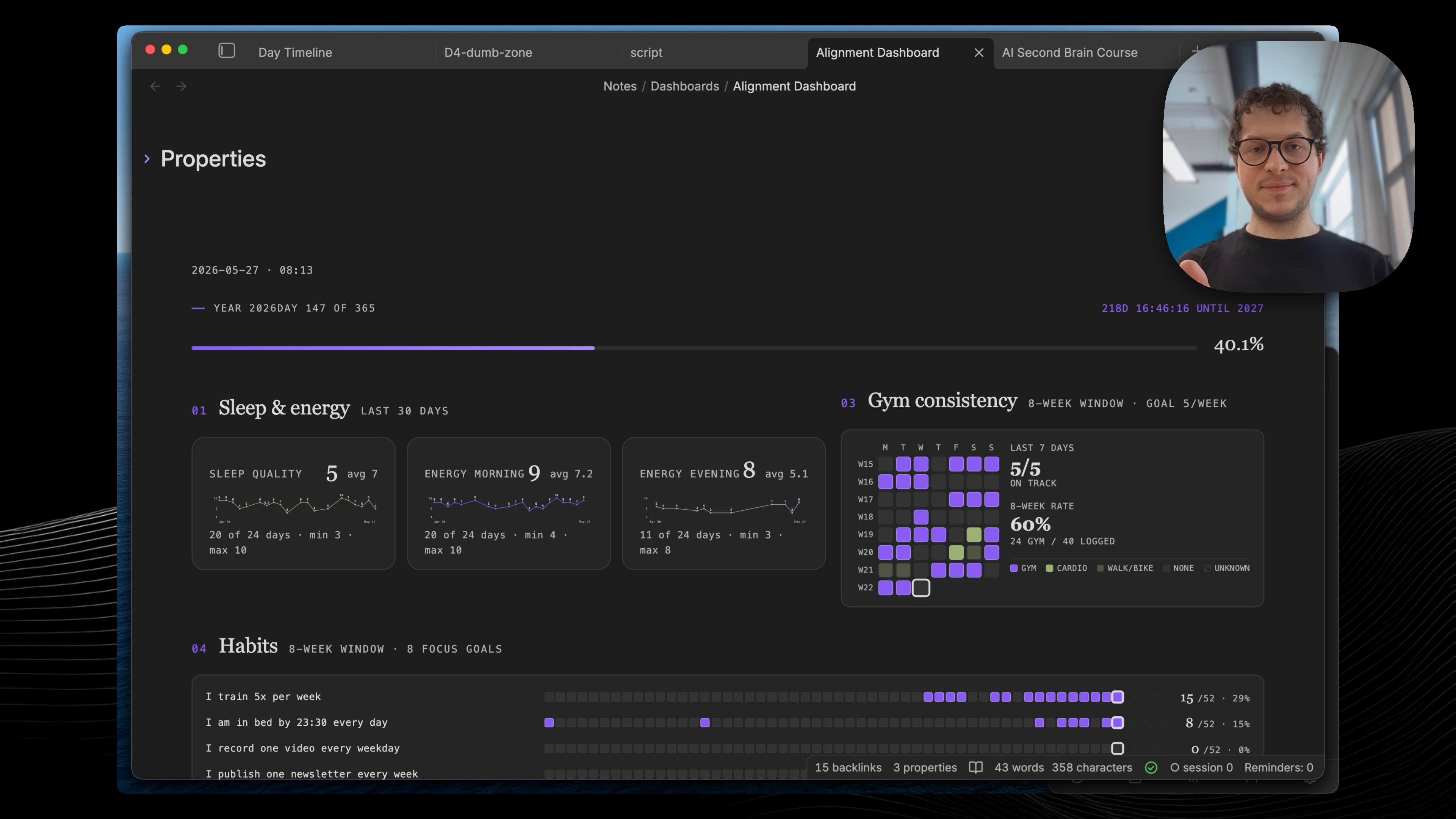 Alignment dashboard