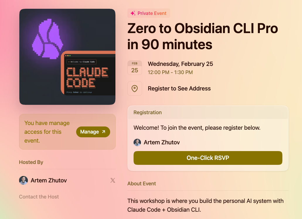 Zero to Obsidian CLI Pro in 90 minutes - free workshop