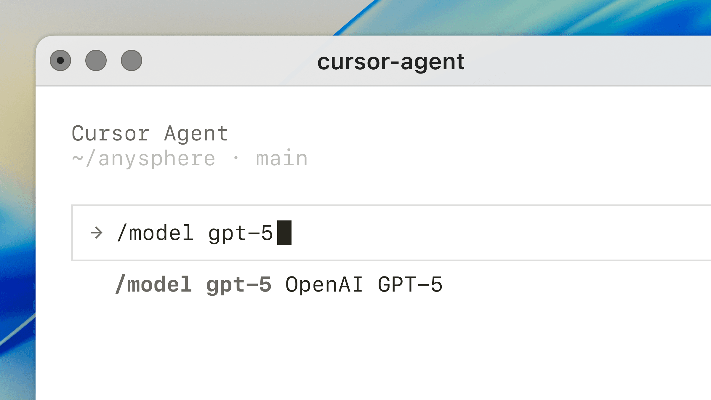 Cursor Agent CLI