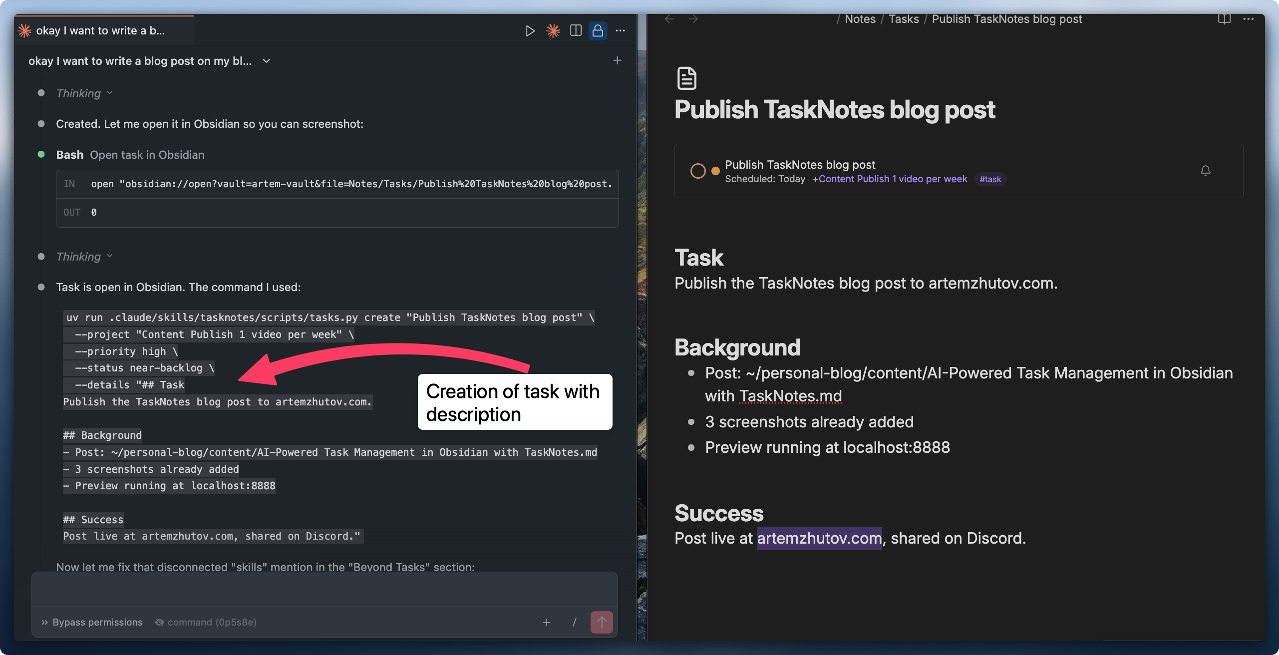 Task with self-contained description